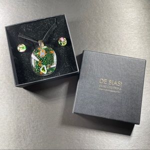 De Biasi Glass Creation Handblown Jewelry Necklace